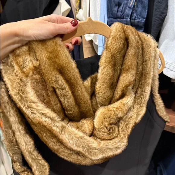 Marmot Black Vest with Faux Fur Trim